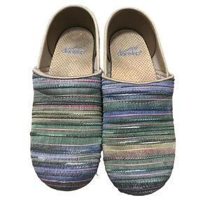 Dansko | Jute Pro Stripe Weave Textured Vegan Clog Medical Shoes | 5.5-6 36